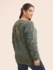 V Neck Texture Heather Cable Knit Pullover sold by Bloomchic