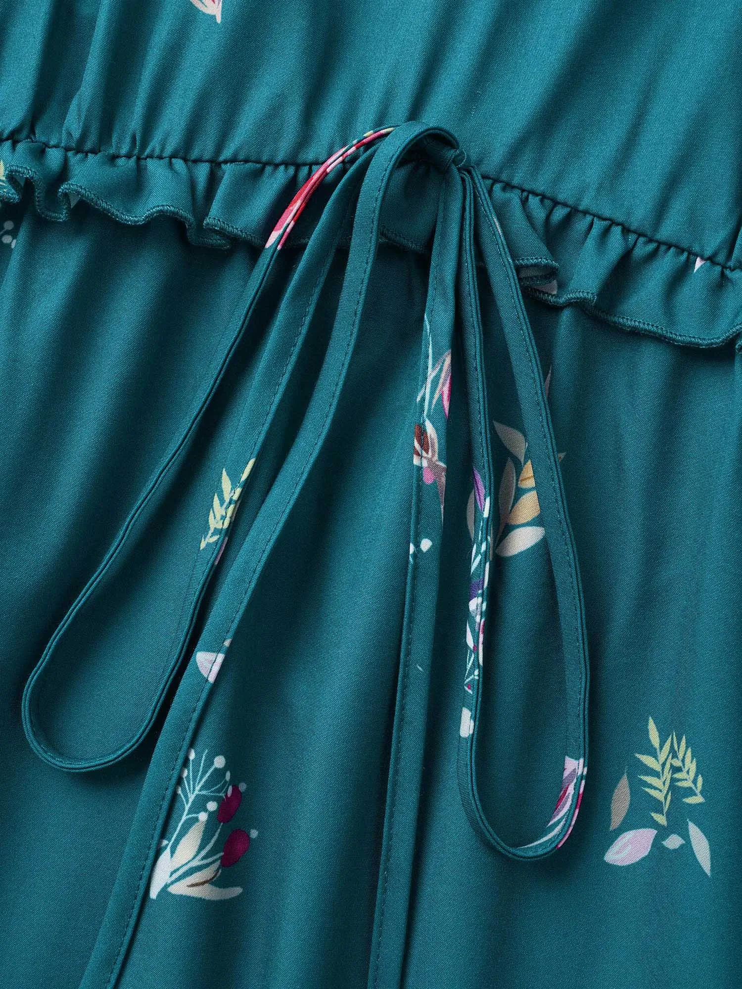 Boho Print Frill Trim Ruffle Sleeve Dress sold by Bloomchic product image thumbnail 5