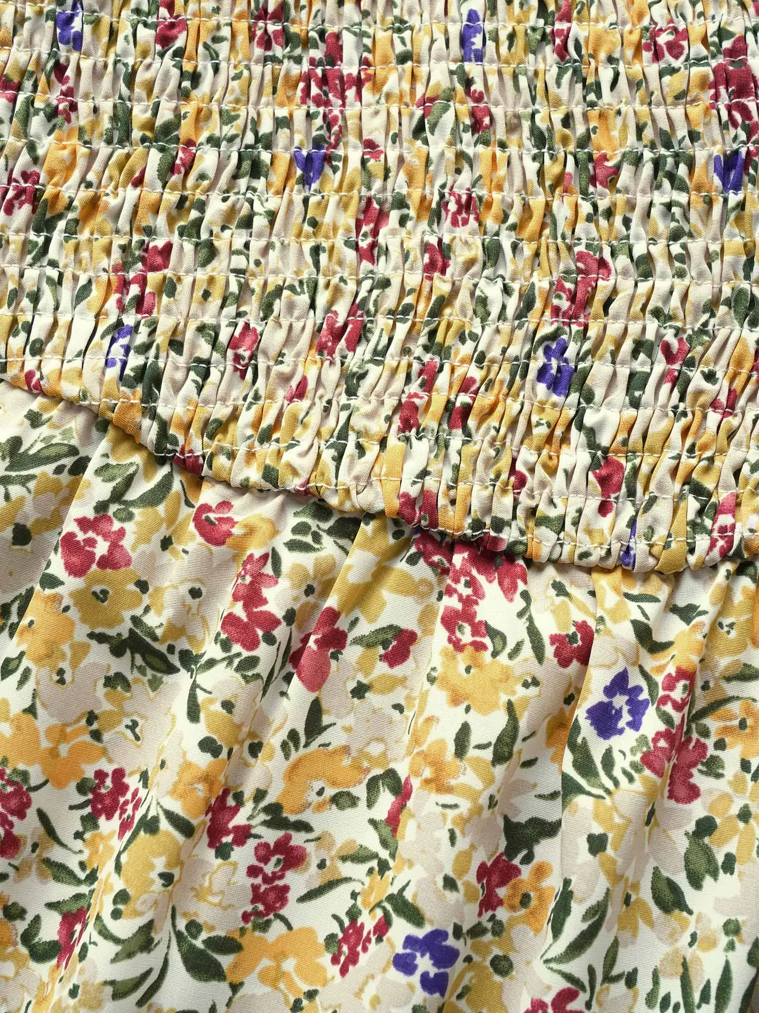 Ditsy Floral Shirred Lantern Sleeve Blouse sold by Bloomchic product image thumbnail 5