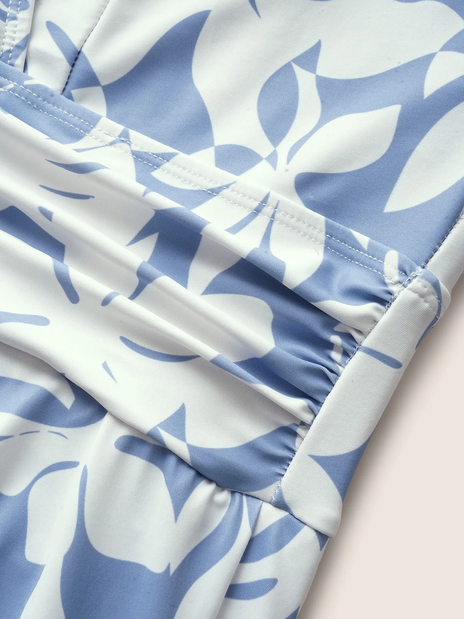 Overlap Collar Silhouette Floral Print Swim Dress sold by Bloomchic product image thumbnail 5