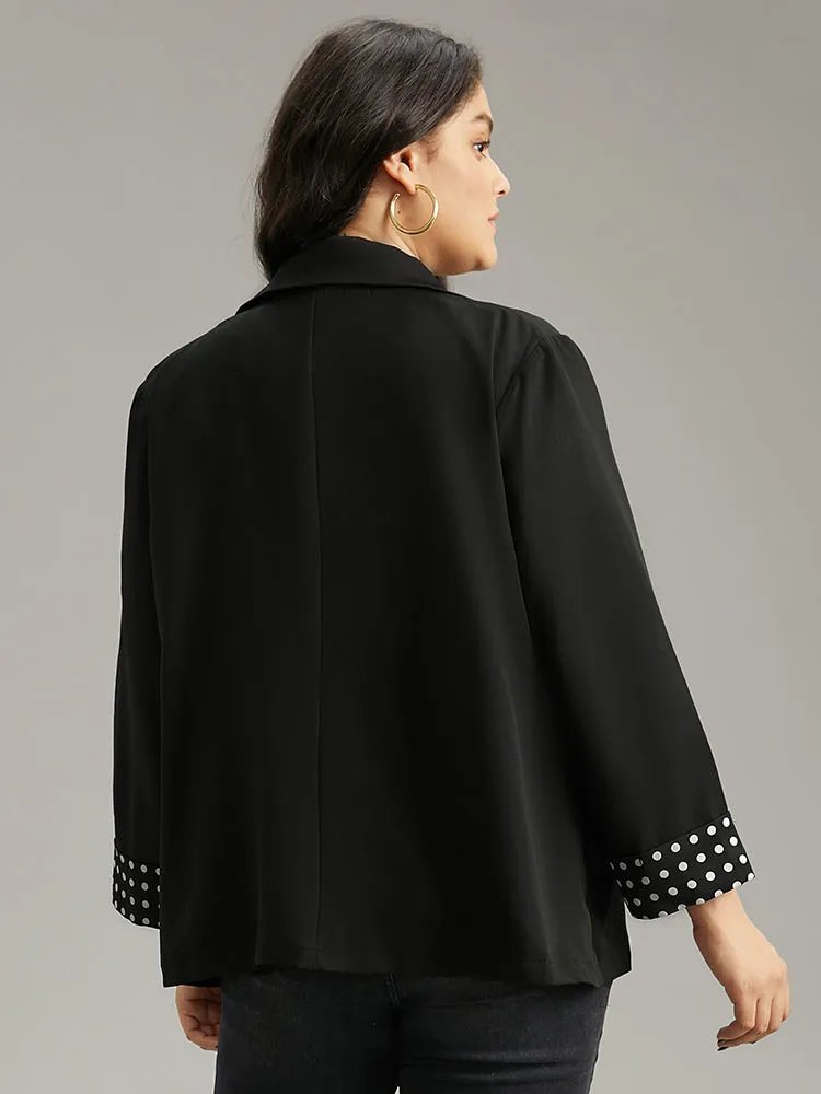 Suit Collar Polka Dot Patchwork Button Up Blazer sold by Bloomchic product image thumbnail 2