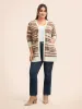 Striped Kimono Collar Pocket Cardigan sold by Bloomchic