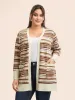 Striped Kimono Collar Pocket Cardigan sold by Bloomchic
