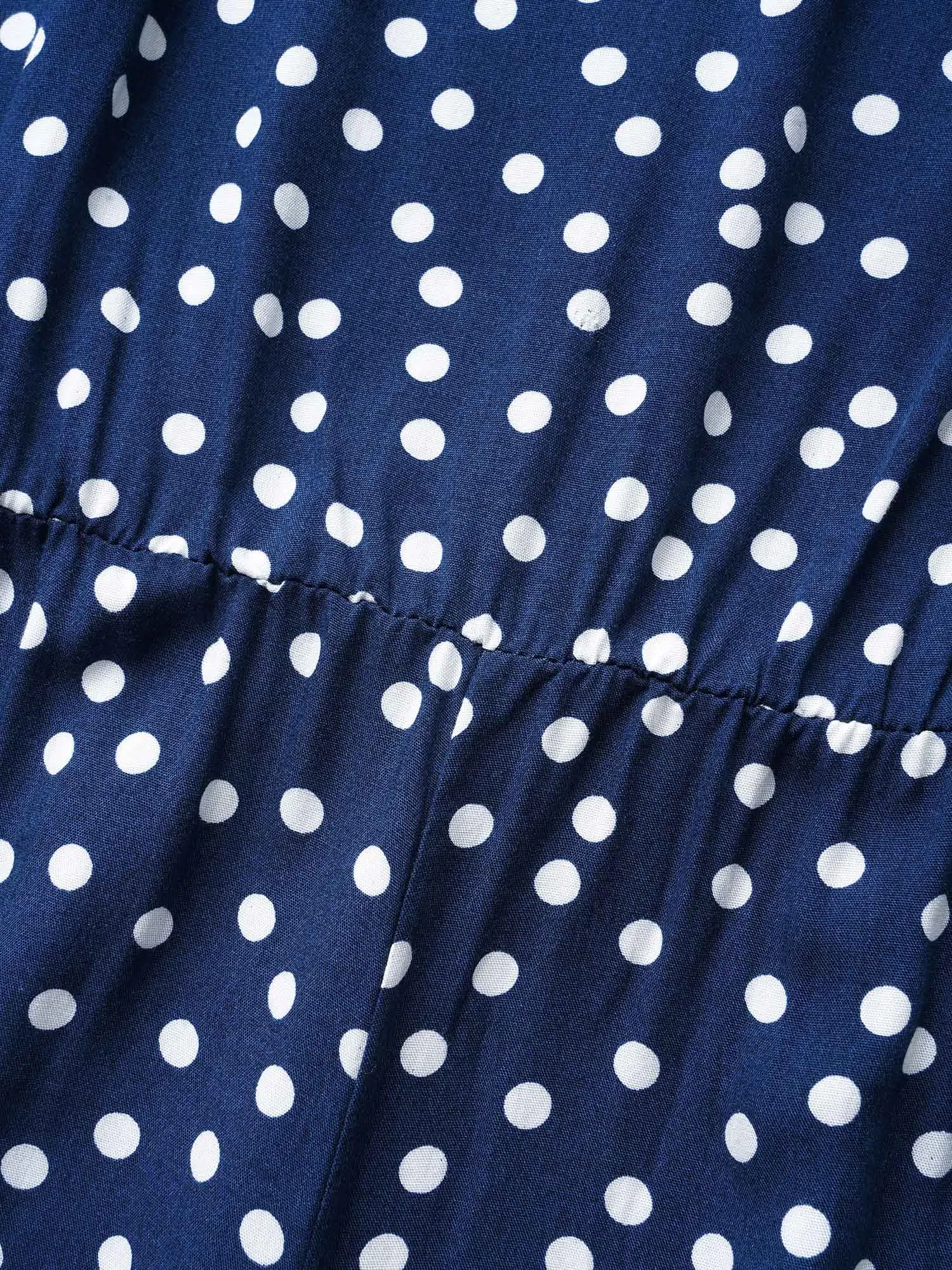 Rayon Heart Neckline Polka Dot Ruffles Jumpsuit sold by Bloomchic product image thumbnail 5