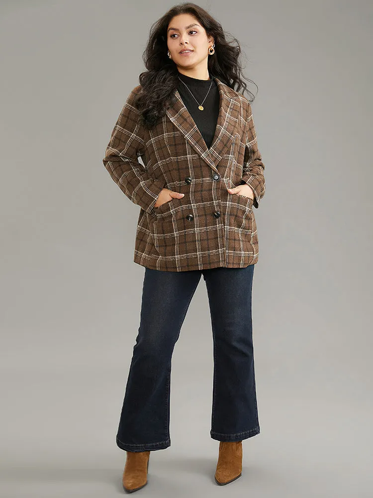 Plaid Double Breasted Flap Pocket Blazer sold by Bloomchic product image thumbnail 4