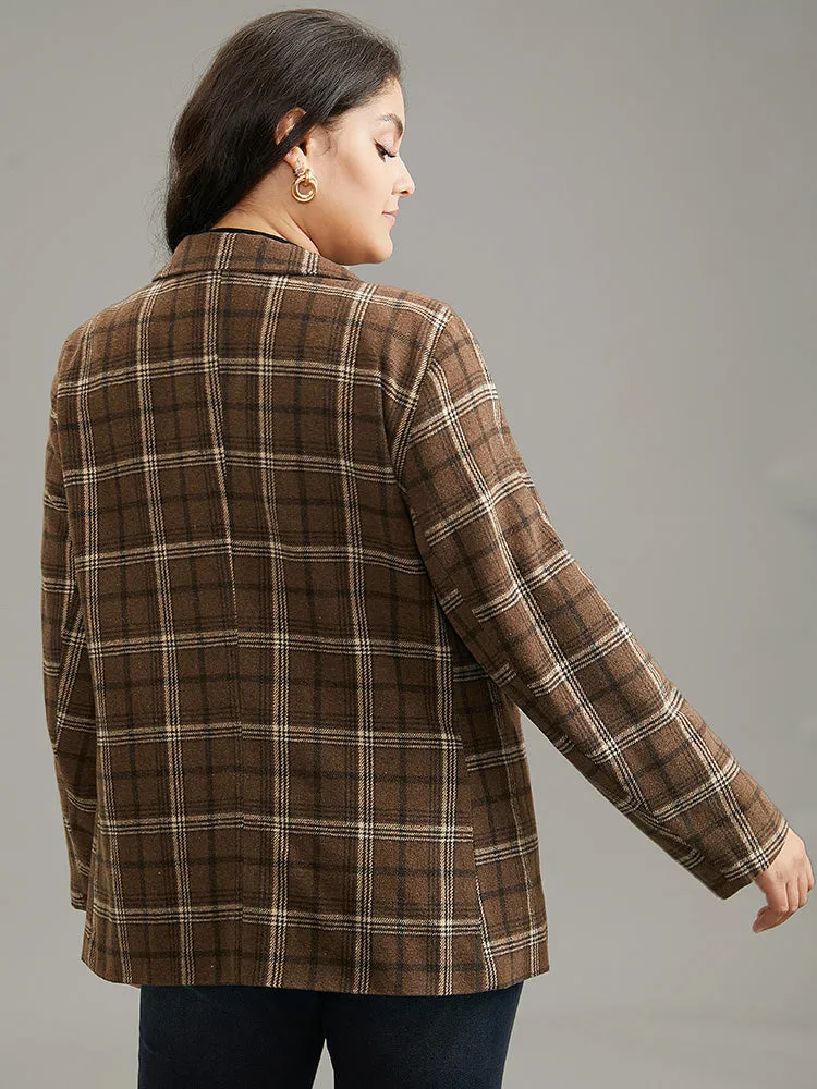 Plaid Double Breasted Flap Pocket Blazer sold by Bloomchic product image thumbnail 2