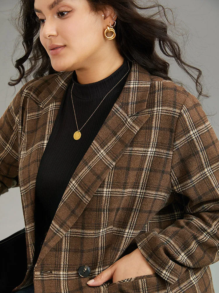 Plaid Double Breasted Flap Pocket Blazer sold by Bloomchic product image thumbnail 5