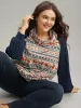 Christmas Graphic Turtle Neck Raglan Sleeve Sweatshirt sold by Bloomchic