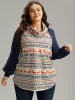 Christmas Graphic Turtle Neck Raglan Sleeve Sweatshirt sold by Bloomchic