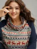 Christmas Graphic Turtle Neck Raglan Sleeve Sweatshirt sold by Bloomchic