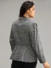 Plaid Suit Collar Button Up Blazer sold by Bloomchic