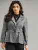 Plaid Suit Collar Button Up Blazer sold by Bloomchic