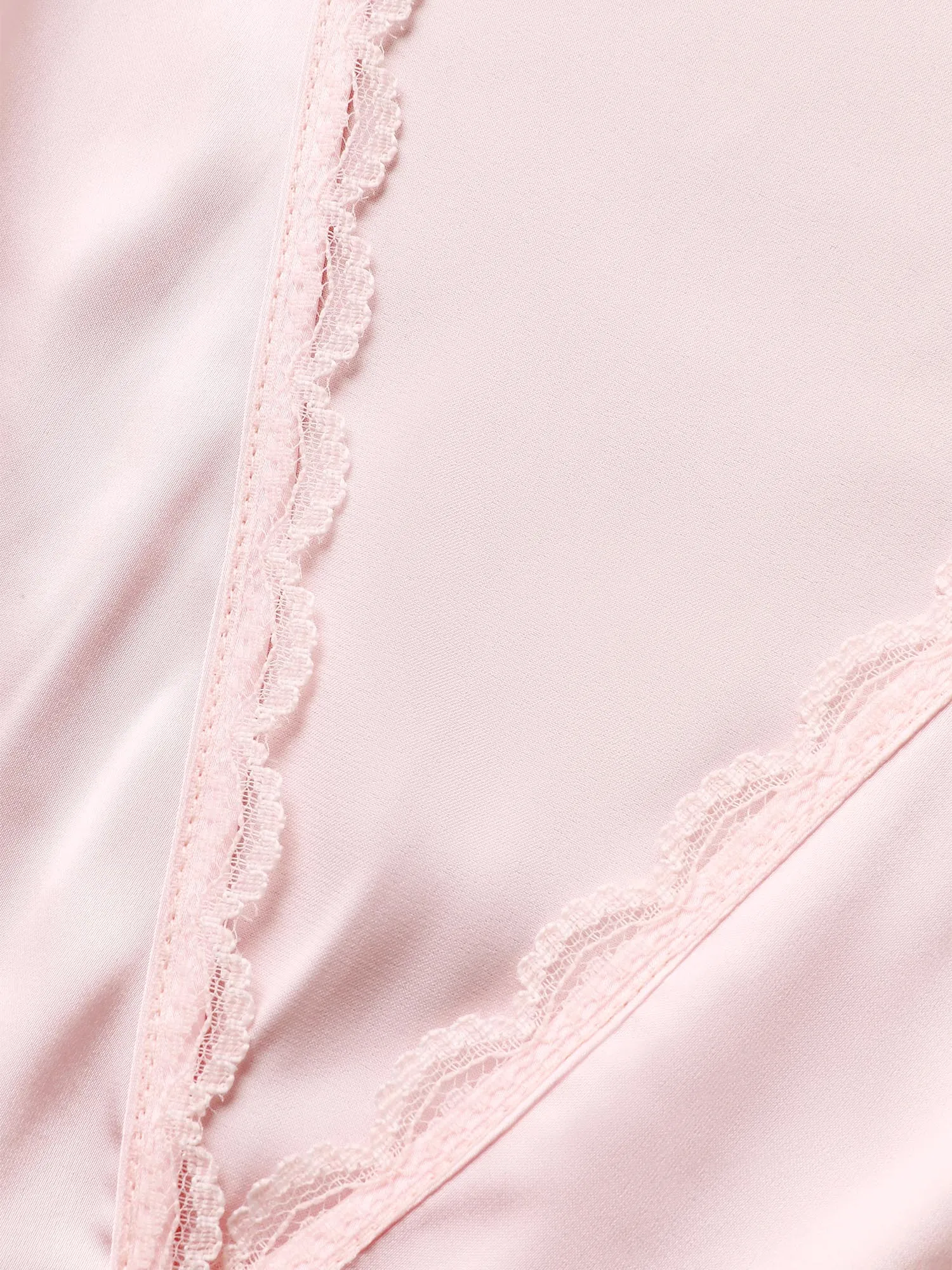 Deep V Neck Lace Patchwork Gathered Sleep Dress sold by Bloomchic product image thumbnail 5