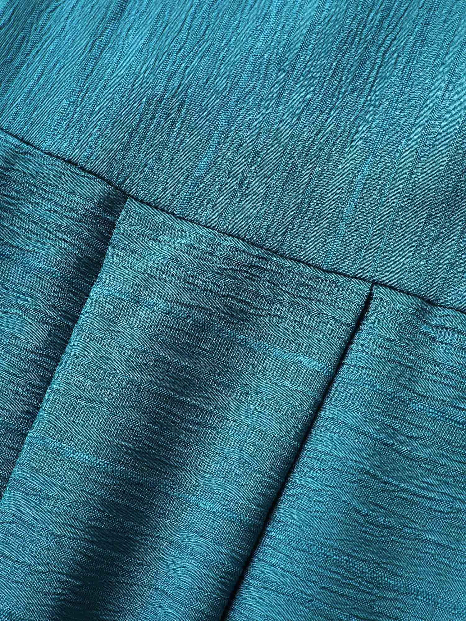 Solid Texture Round Neck Belted Tank Dress sold by Bloomchic product image thumbnail 5