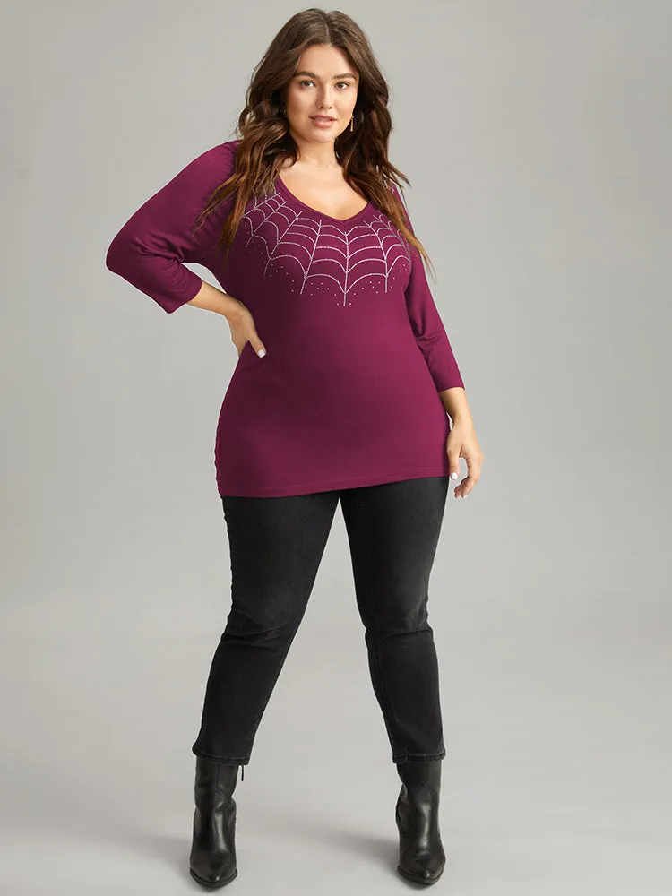 Supersoft Essentials Halloween Graphic Rhinestone T-shirt sold by Bloomchic product image thumbnail 3