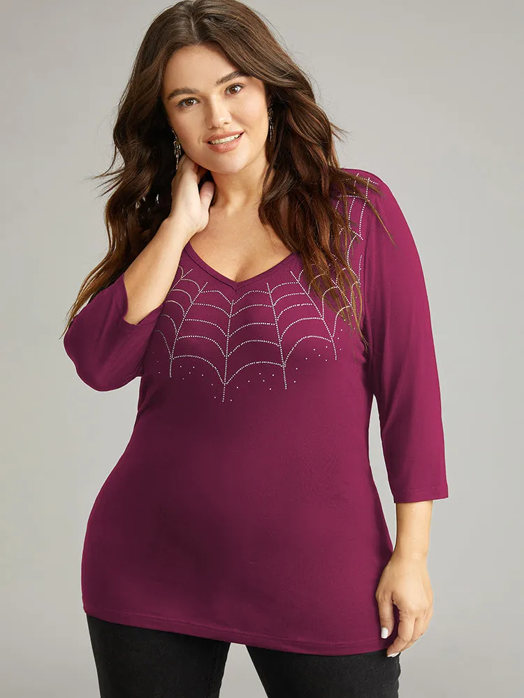 Supersoft Essentials Halloween Graphic Rhinestone T-shirt sold by Bloomchic product image thumbnail 4