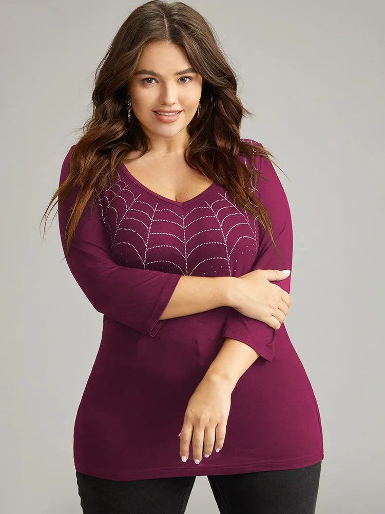 Supersoft Essentials Halloween Graphic Rhinestone T-shirt sold by Bloomchic