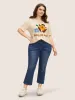 Body Positive Slogan Print Round Neck T-shirt sold by Bloomchic
