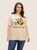 Body Positive Slogan Print Round Neck T-shirt sold by Bloomchic