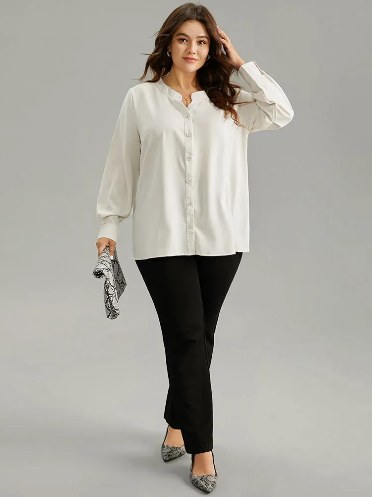 Solid Notched Button Through Blouse sold by Bloomchic product image thumbnail 3