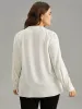Solid Notched Button Through Blouse sold by Bloomchic