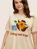 Body Positive Slogan Print Round Neck T-shirt sold by Bloomchic