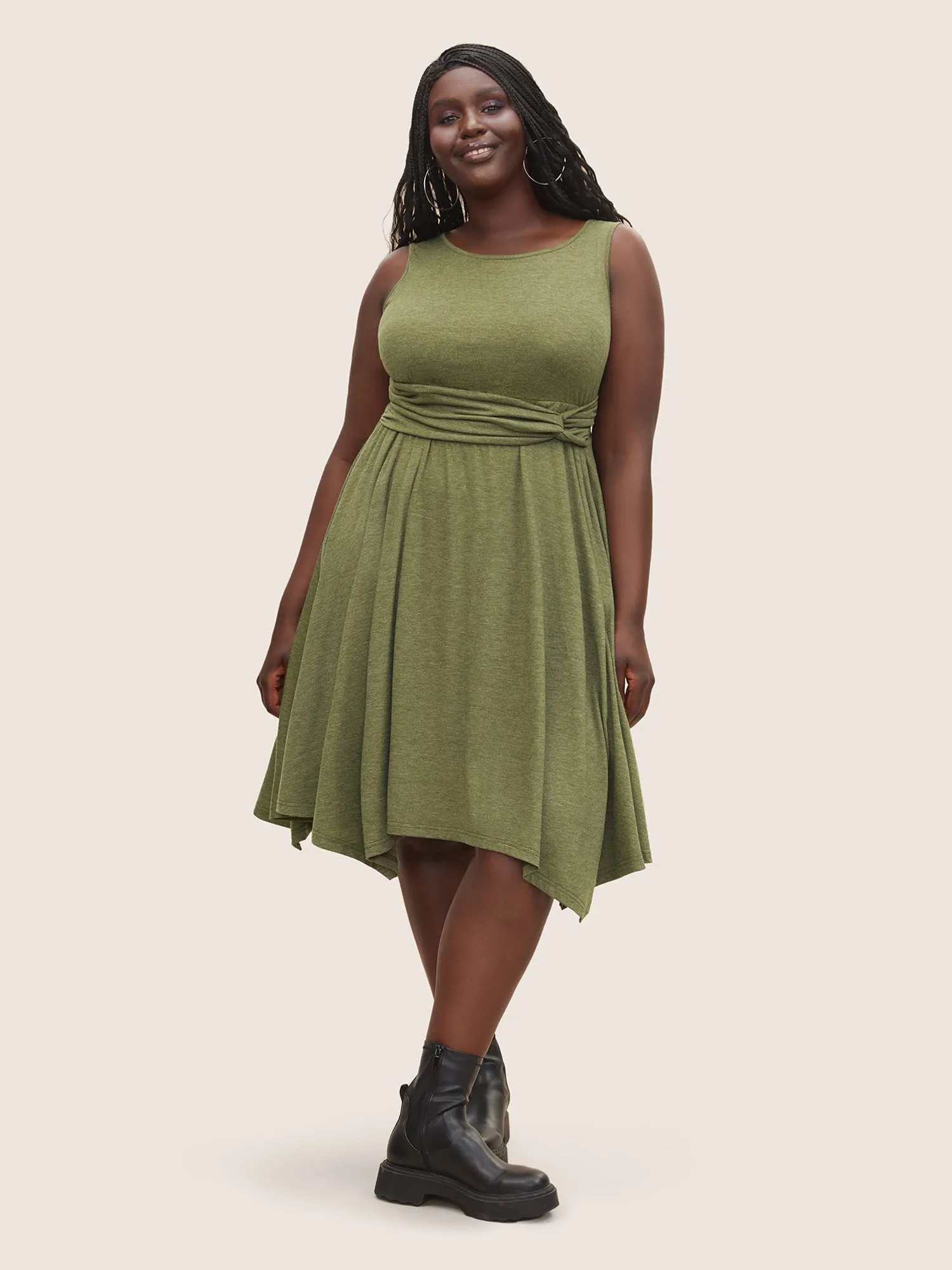 Supersoft Essentials Twist Front Ruched Dress sold by Bloomchic product image thumbnail 2
