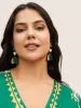 Geometric Leaf Drop Earrings sold by Bloomchic