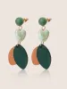 Geometric Leaf Drop Earrings sold by Bloomchic