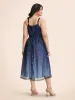 Ombre Glitter Mesh Cami Midi Dress sold by Bloomchic