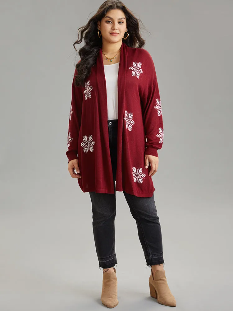 Supersoft Essentials Snowflake Lapel Collar Cardigan sold by Bloomchic product image thumbnail 3