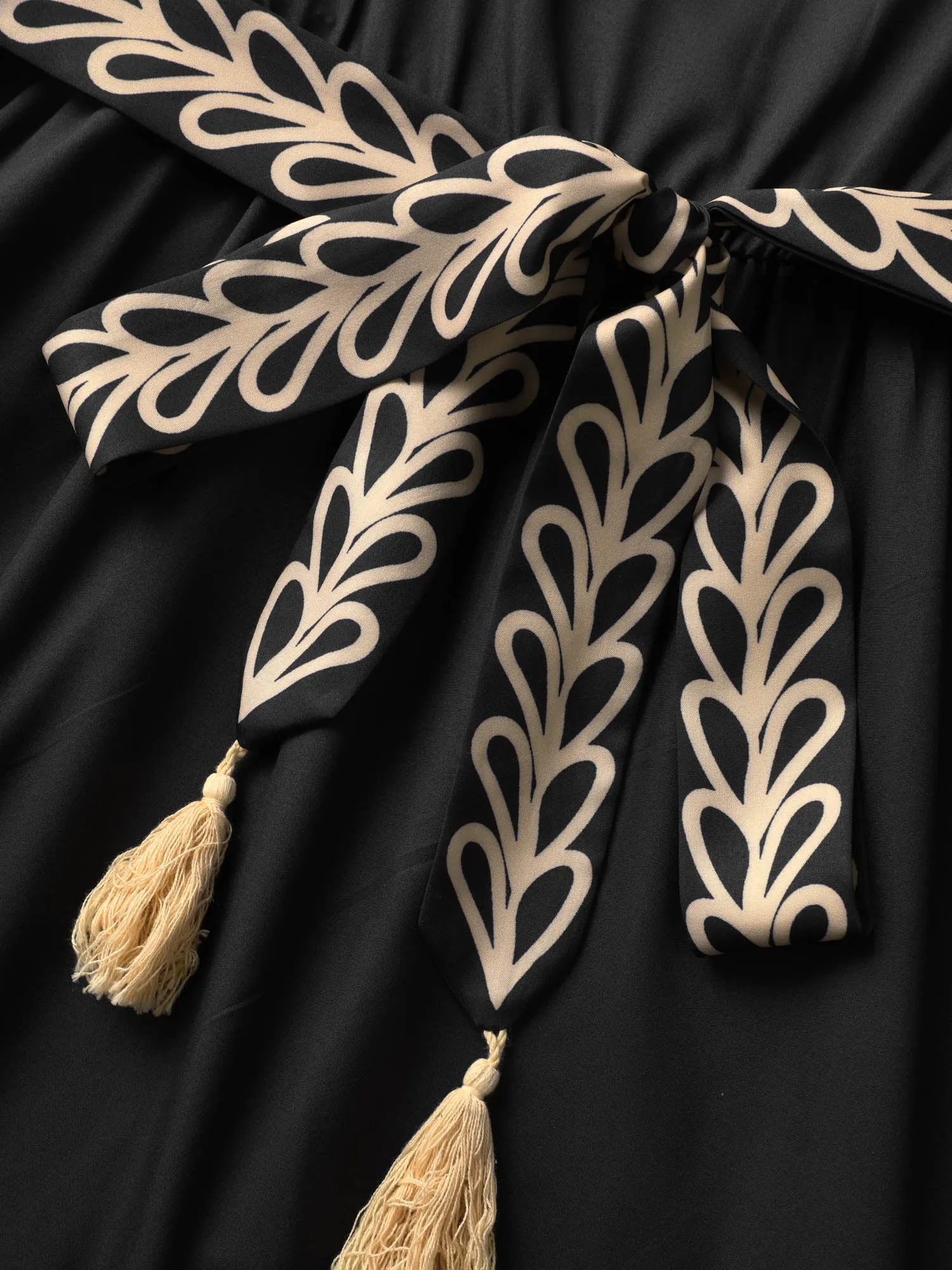 Boho Print Tassel Belted Cami Dress sold by Bloomchic product image thumbnail 5