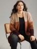 Colorblock Contrast Pocket Open Front Cardigan sold by Bloomchic