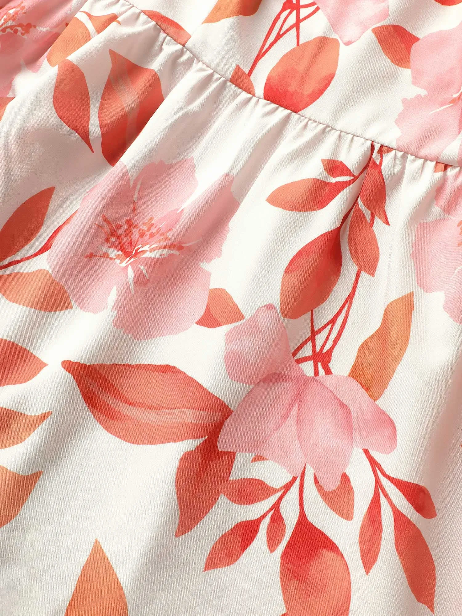 Floral Ruffle Sleeve Elastic Waist Blouse sold by Bloomchic product image thumbnail 5