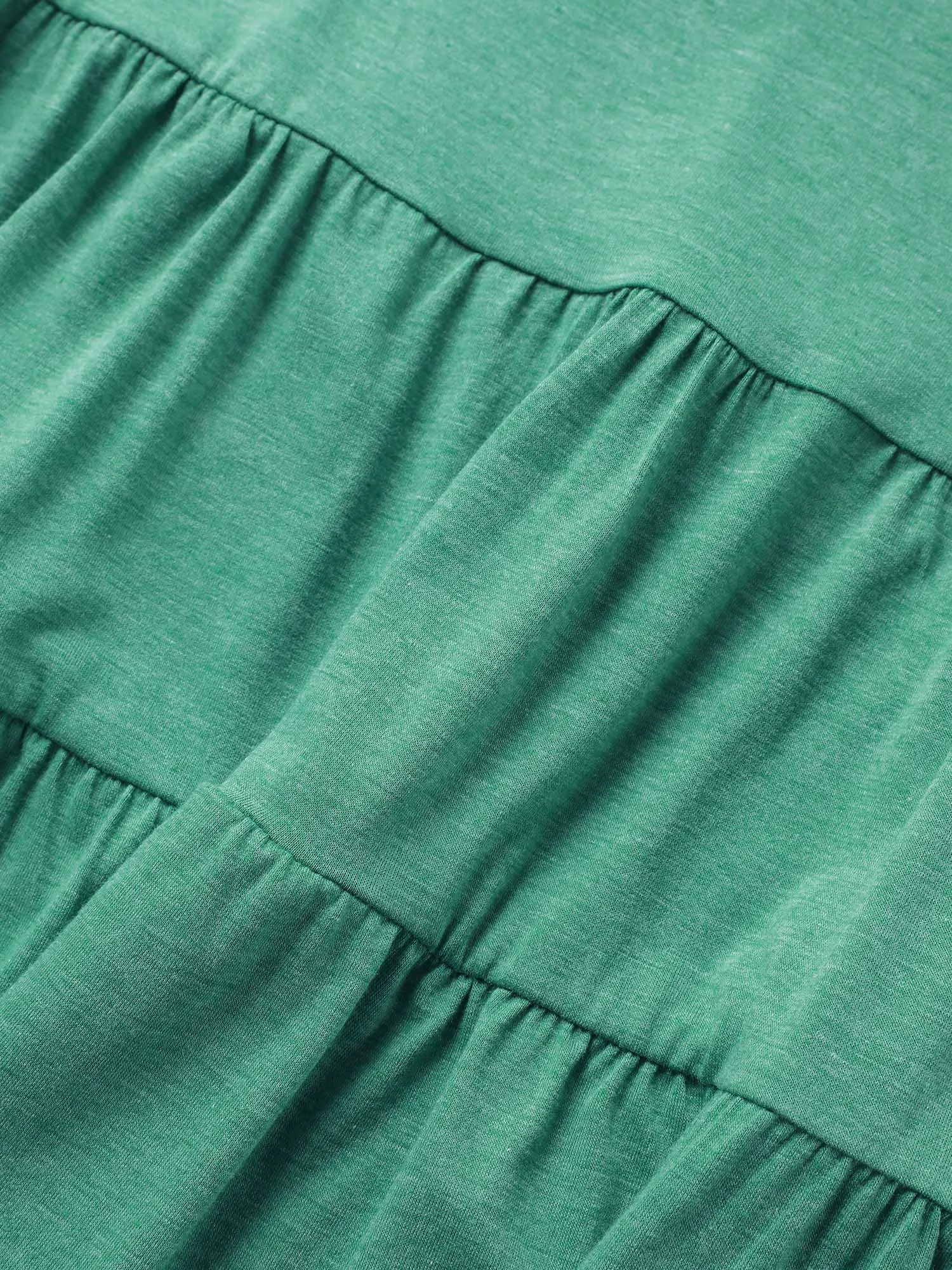 Solid Gathered Flutter Sleeve Layered Hem T-shirt sold by Bloomchic product image thumbnail 5