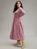 Striped Elastic Waist Gathered Dress sold by Bloomchic