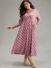 Striped Elastic Waist Gathered Dress sold by Bloomchic