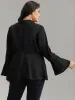 Plain Ruffles Button Up Blazer sold by Bloomchic