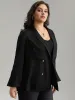 Plain Ruffles Button Up Blazer sold by Bloomchic