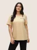 BLOOMCHIC Basic Solid Crew Neck T-shirt sold by Bloomchic