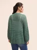 Cotton Texture Cut Out Bell Sleeve Cardigan sold by Bloomchic
