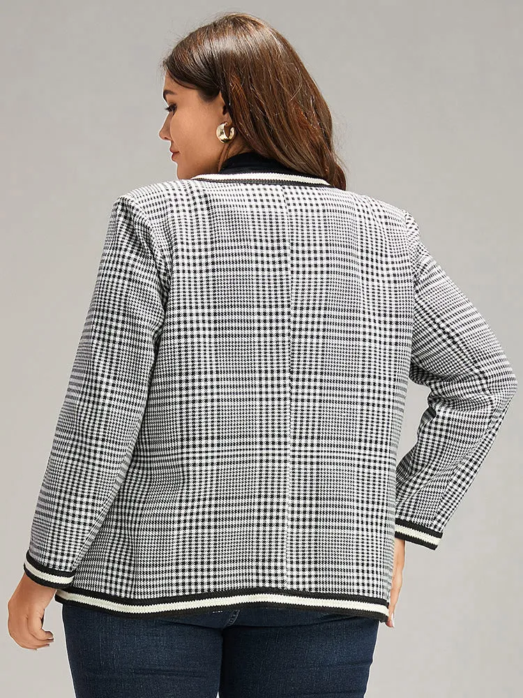 Gingham Contrast Webbing Pocket Blazer sold by Bloomchic product image thumbnail 4