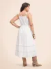 Hollow Front Button Detail Flare Maxi Dress sold by Bloomchic