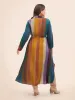 Colorblock Contrast Shirt Collar Drawstring Dress sold by Bloomchic