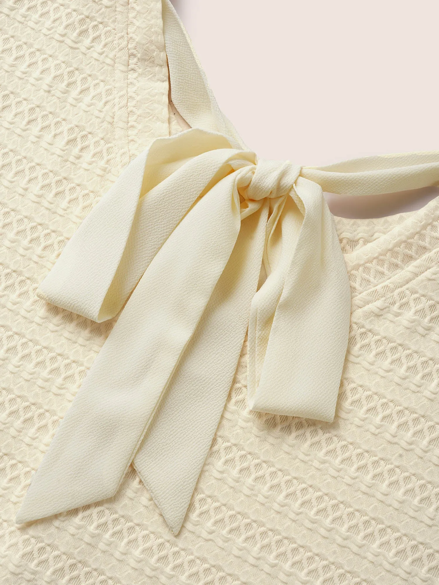 Plain Textured Back Ties T-shirt sold by Bloomchic product image thumbnail 5