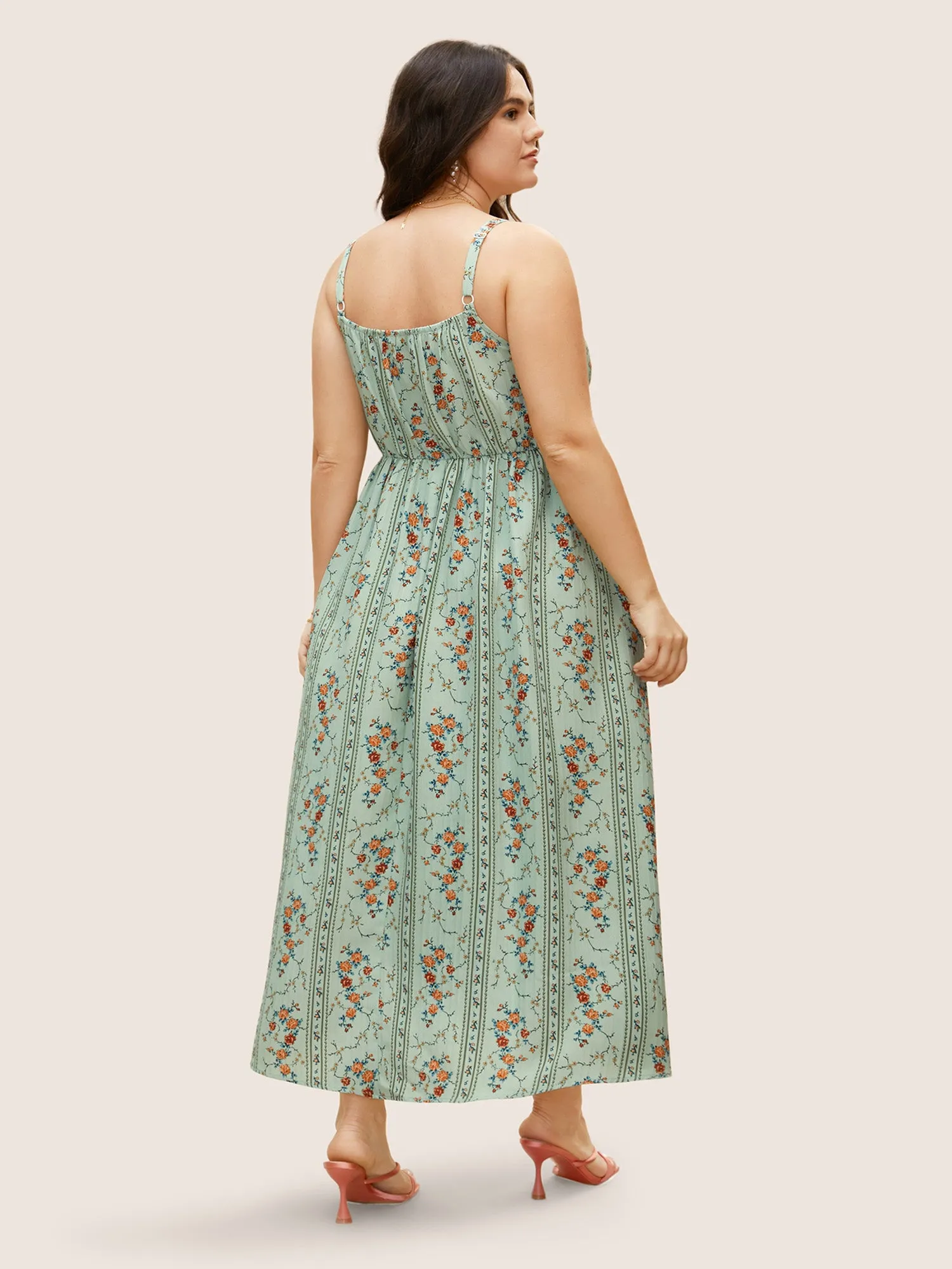 Boho Print Square Neck Maxi Cami Dress sold by Bloomchic product image thumbnail 3