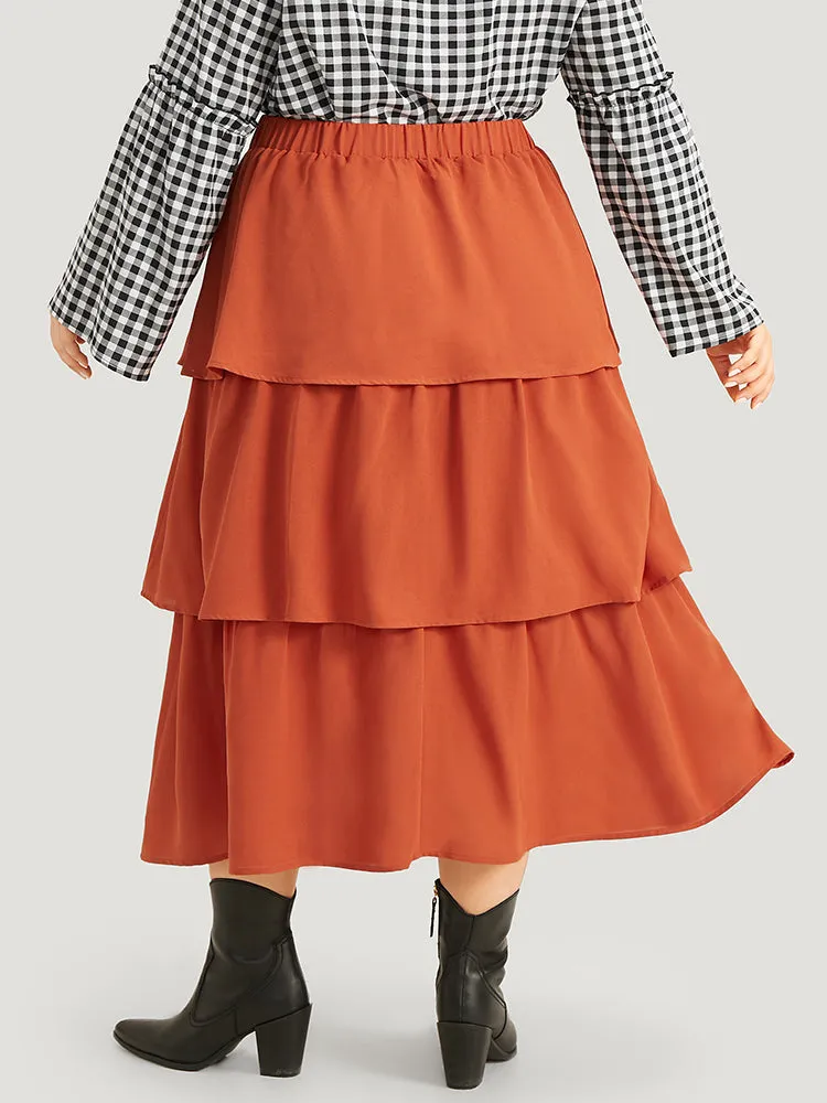 Halloween Layered Flutter Hem Woven Skirt sold by Bloomchic product image thumbnail 5