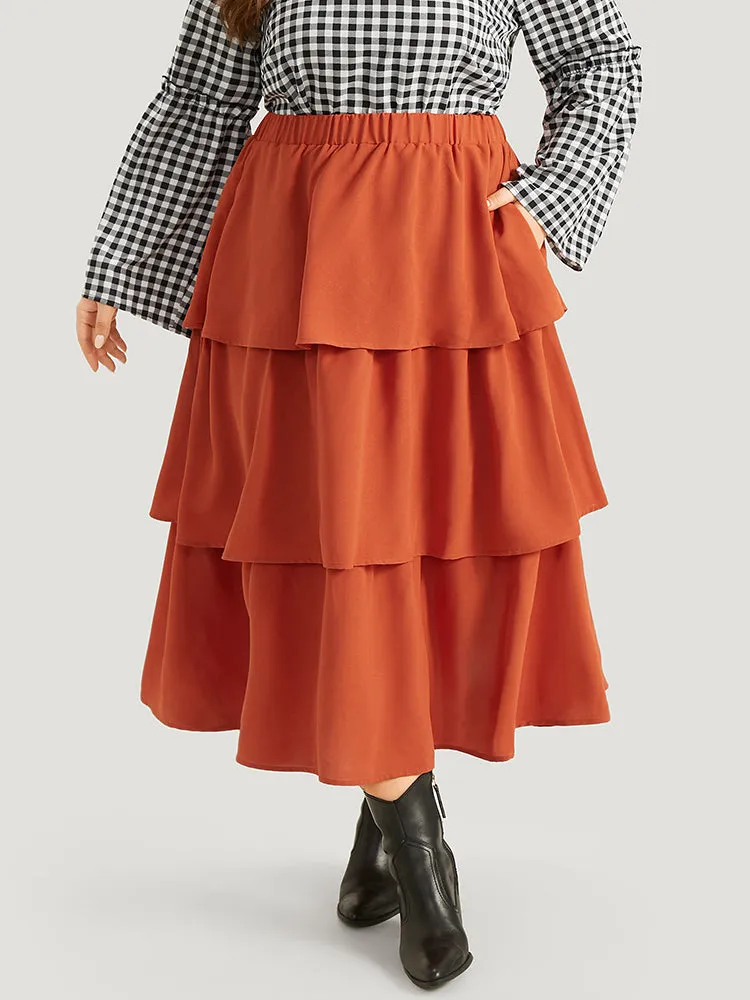 Halloween Layered Flutter Hem Woven Skirt sold by Bloomchic product image thumbnail 3