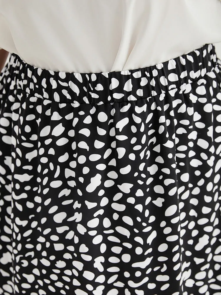 Leopard Elastic Waist Ruffles Asymmetrical Hem Skirt sold by Bloomchic product image thumbnail 5