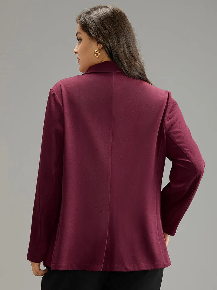 Solid Double Breasted Pocket Blazer sold by Bloomchic product image thumbnail 3